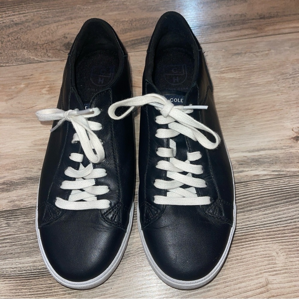 Cole Haan Grand Crosscourt Black Leather Sneakers Women's Size 8 Casual Shoes